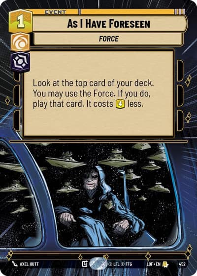 As I Have Foreseen (Hyperspace) 452 Legends of the Force Star Wars card