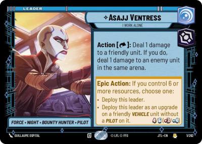 Asajj Ventress - I Work Alone 001/262 Jump to Lightspeed Star Wars card