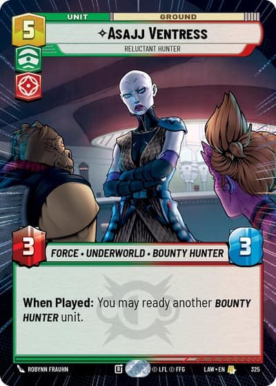 Asajj Ventress - Reluctant Hunter (Hyperspace) 325 A Lawless Time Star Wars card