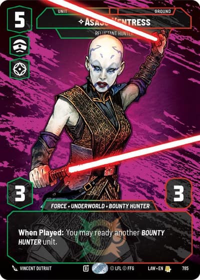 Asajj Ventress - Reluctant Hunter (Prestige) 785 A Lawless Time Star Wars card