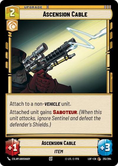 Ascension Cable 215/264 Legends of the Force Star Wars card