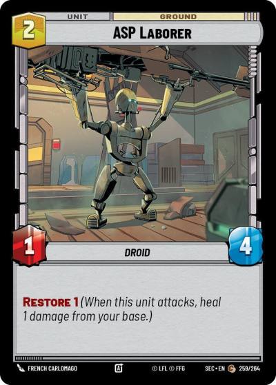 ASP Laborer 259/264 Secrets of Power Star Wars card