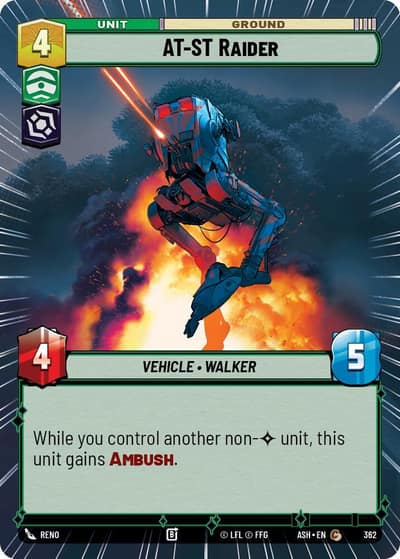 AT-ST Raider (Hyperspace) 362 Ashes of the Empire Star Wars card