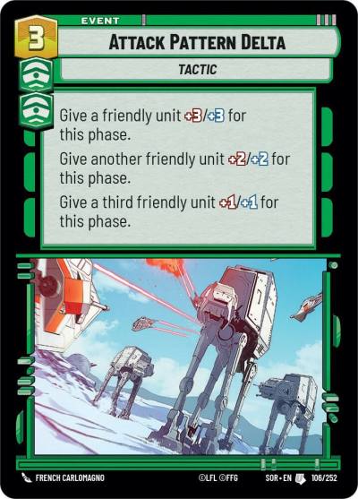 Attack Pattern Delta 106/252 Spark of Rebellion Star Wars card