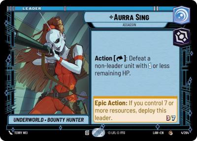Aurra Sing - Assassin 4/264 A Lawless Time Star Wars card
