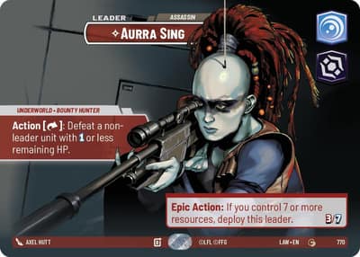 Aurra Sing - Assassin (Showcase) 770 A Lawless Time Star Wars card