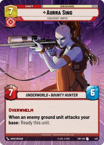 Aurra Sing - Crackshot Sniper (Hyperspace) 433 Twilight of the Republic Star Wars card