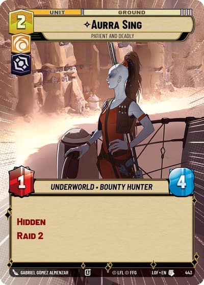 Aurra Sing - Patient and Deadly (Hyperspace) 443 Legends of the Force Star Wars card