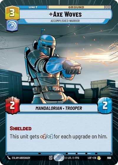 Axe Woves - Accomplished Warrior (Hyperspace Foil) 802 Legends of the Force Star Wars card