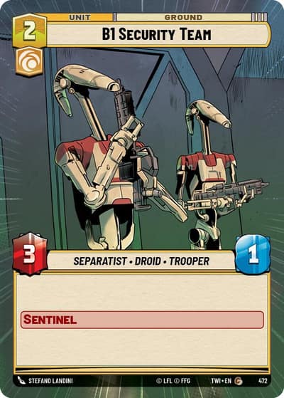 B1 Security Team (Hyperspace) 472 Twilight of the Republic Star Wars card