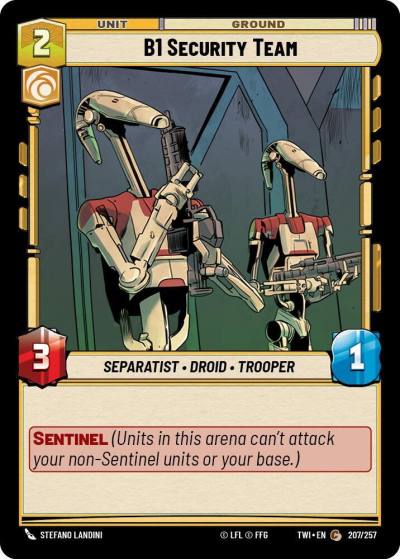 B1 Security Team 207/257 Twilight of the Republic Star Wars card