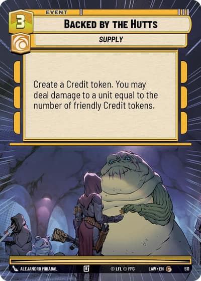 Backed by the Hutts (Hyperspace) 511 A Lawless Time Star Wars card