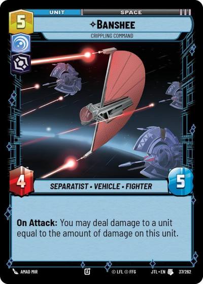 Banshee - Crippling Command 037/262 Jump to Lightspeed Star Wars card