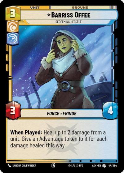 Barriss Offee - Redeeming Herself 44/264 Ashes of the Empire Star Wars card