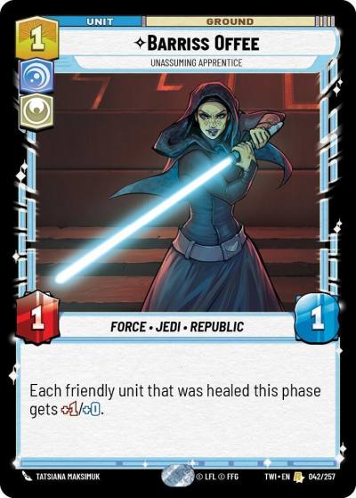 Barriss Offee - Unassuming Apprentice 042/257 Twilight of the Republic Star Wars card