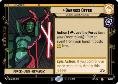 Barriss Offee - We Have Become Villains 013/264 Legends of the Force Star Wars card