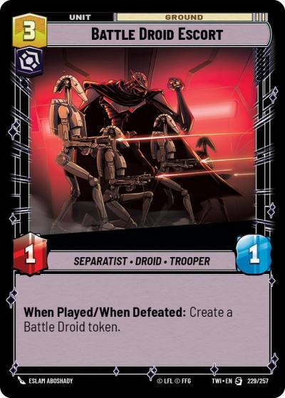Battle Droid Escort 229/257 Twilight of the Republic Star Wars card