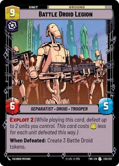 Battle Droid Legion 235/257 Twilight of the Republic Star Wars card