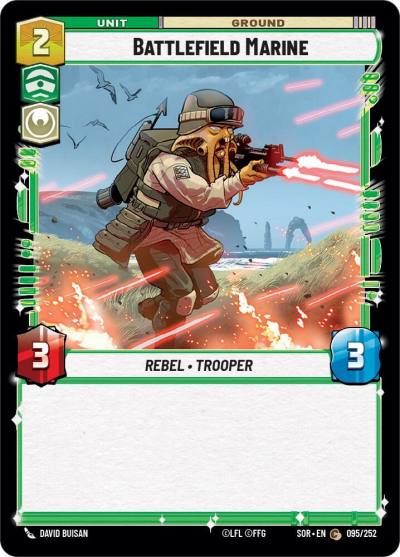 Battlefield Marine 095/252 Spark of Rebellion Star Wars card
