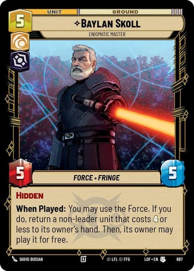 Baylan Skoll - Enigmatic Master (Foil) 687 Legends of the Force Star Wars card