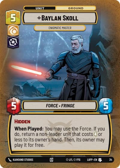 Baylan Skoll - Enigmatic Master (Foil) 34 Legends of the Force: Weekly Play Promos Star Wars card
