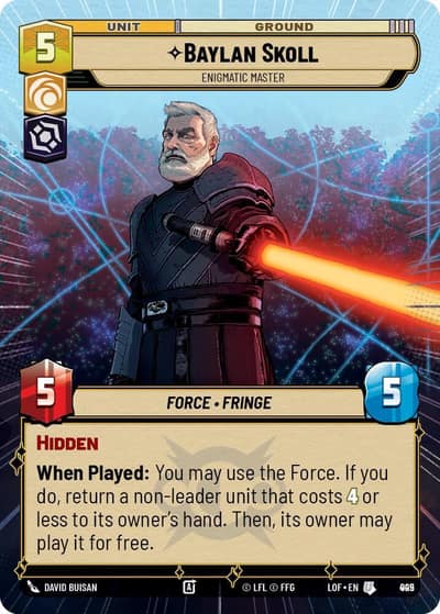 Baylan Skoll - Enigmatic Master (Hyperspace Foil) 925 Legends of the Force Star Wars card