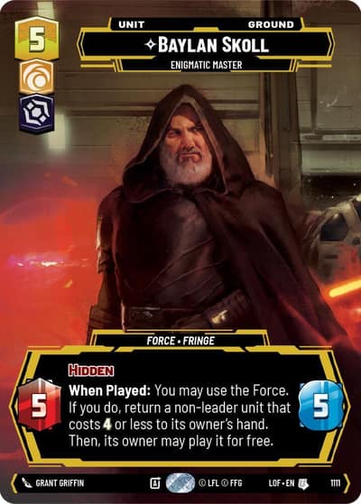 Baylan Skoll - Enigmatic Master (Prestige Foil) 1111 Legends of the Force Star Wars card