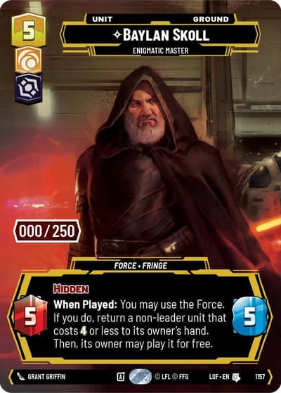 Baylan Skoll - Enigmatic Master (Serialized) 1157 Legends of the Force Star Wars card