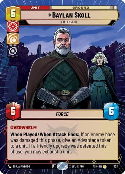 Baylan Skoll - Fallen Jedi (Hyperspace) 303 Ashes of the Empire Star Wars card