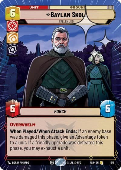 Baylan Skoll - Fallen Jedi (Hyperspace Foil) 541 Ashes of the Empire Star Wars card