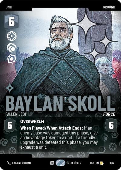 Baylan Skoll - Fallen Jedi (Prestige Foil) 837 Ashes of the Empire Star Wars card