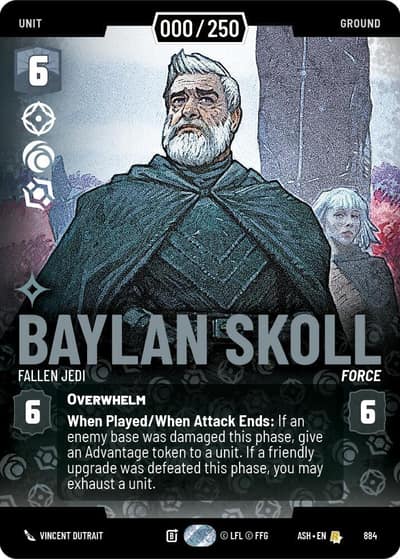 Baylan Skoll - Fallen Jedi (Serialized) 884 Ashes of the Empire Star Wars card