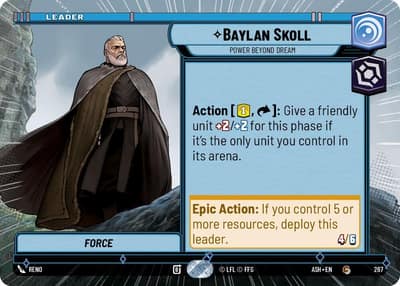 Baylan Skoll - Power Beyond Dream (Hyperspace) 267 Ashes of the Empire Star Wars card