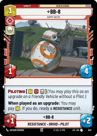 BB-8 - Happy Beeps (Foil) 643 Jump to Lightspeed Star Wars card