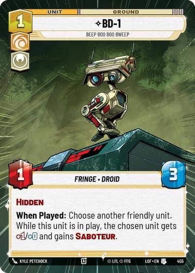 BD-1 - Beep Boo Boo Bweep (Hyperspace) 455 Legends of the Force Star Wars card