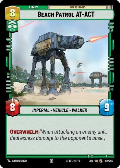 Beach Patrol AT-ACT 162/264 A Lawless Time Star Wars card