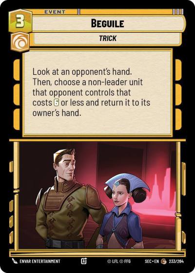 Beguile 233/264 Secrets of Power Star Wars card