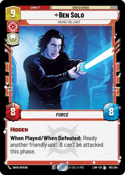 Ben Solo - Facing the Light 185/264 A Lawless Time Star Wars card
