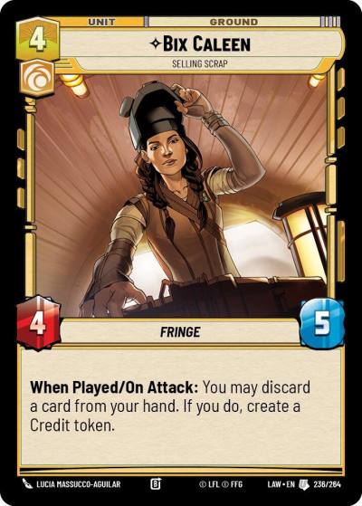 Bix Caleen - Selling Scrap 236/264 A Lawless Time Star Wars card