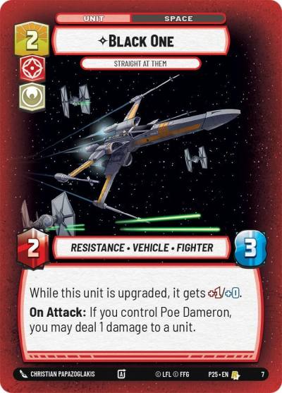 Black One - Straight At Them 7 Organized Play Promos Star Wars card