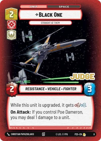 Black One - Straight At Them 8 Judge Promos Star Wars card