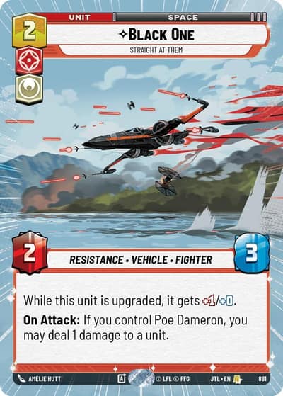 Black One - Straight At Them (Hyperspace Foil) 881 Jump to Lightspeed Star Wars card
