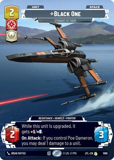 Black One - Straight At Them (Prestige Foil) 1069 Jump to Lightspeed Star Wars card