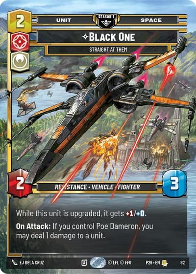 Black One - Straight At Them (92) 92 Sector and Regional Promos: Season 1 Star Wars card
