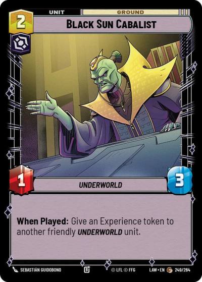 Black Sun Cabalist 249/264 A Lawless Time Star Wars card
