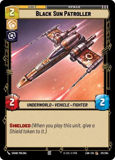 Black Sun Patroller 211/264 A Lawless Time Star Wars card