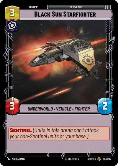 Black Sun Starfighter 237/262 Shadows of the Galaxy Star Wars card