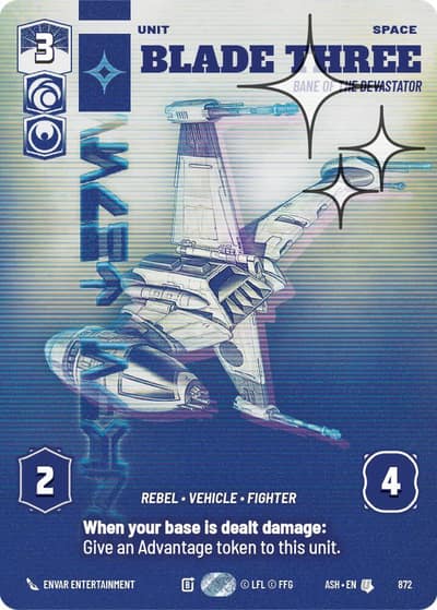 Blade Three - Bane of the Devastator (Prestige Foil) 872 Ashes of the Empire Star Wars card