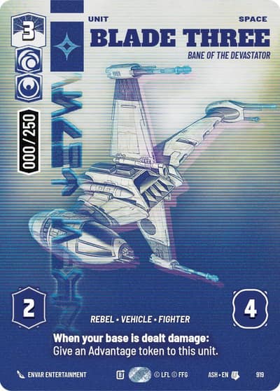 Blade Three - Bane of the Devastator (Serialized) 919 Ashes of the Empire Star Wars card