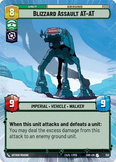 Blizzard Assault AT-AT (Hyperspace) 352 Spark of Rebellion Star Wars card